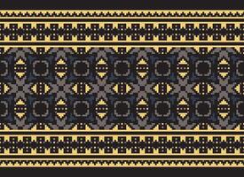Beautiful floral cross stitch pattern.geometric ethnic oriental pattern traditional background.Aztec style abstract vector illustration.design for texture,fabric,clothing,wrapping,decoration,carpet.
