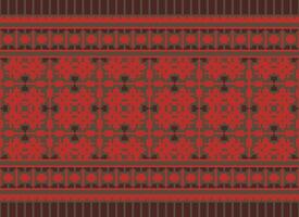Beautiful floral cross stitch pattern.geometric ethnic oriental pattern traditional background.Aztec style abstract vector illustration.design for texture,fabric,clothing,wrapping,decoration,carpet.