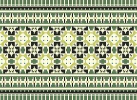 Beautiful floral cross stitch pattern.geometric ethnic oriental pattern traditional background.Aztec style abstract vector illustration.design for texture,fabric,clothing,wrapping,decoration,carpet.