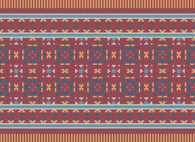 Beautiful floral cross stitch pattern.geometric ethnic oriental pattern traditional background.Aztec style abstract vector illustration.design for texture,fabric,clothing,wrapping,decoration,carpet.