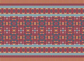 Beautiful floral cross stitch pattern.geometric ethnic oriental pattern traditional background.Aztec style abstract vector illustration.design for texture,fabric,clothing,wrapping,decoration,carpet.