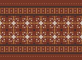 Beautiful floral cross stitch pattern.geometric ethnic oriental pattern traditional background.Aztec style abstract vector illustration.design for texture,fabric,clothing,wrapping,decoration,carpet.