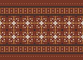 Beautiful floral cross stitch pattern.geometric ethnic oriental pattern traditional background.Aztec style abstract vector illustration.design for texture,fabric,clothing,wrapping,decoration,carpet.