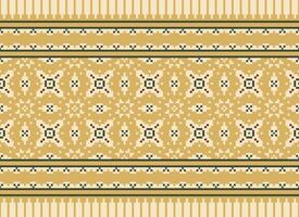 Beautiful floral cross stitch pattern.geometric ethnic oriental pattern traditional background.Aztec style abstract vector illustration.design for texture,fabric,clothing,wrapping,decoration,carpet.