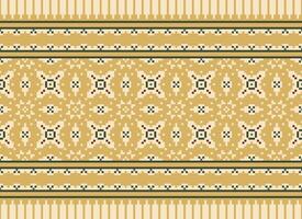 Beautiful floral cross stitch pattern.geometric ethnic oriental pattern traditional background.Aztec style abstract vector illustration.design for texture,fabric,clothing,wrapping,decoration,carpet.