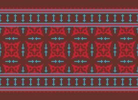 Beautiful floral cross stitch pattern.geometric ethnic oriental pattern traditional background.Aztec style abstract vector illustration.design for texture,fabric,clothing,wrapping,decoration,carpet.