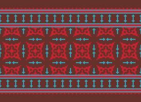 Beautiful floral cross stitch pattern.geometric ethnic oriental pattern traditional background.Aztec style abstract vector illustration.design for texture,fabric,clothing,wrapping,decoration,carpet.