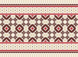 Beautiful floral cross stitch pattern.geometric ethnic oriental pattern traditional background.Aztec style abstract vector illustration.design for texture,fabric,clothing,wrapping,decoration,carpet.