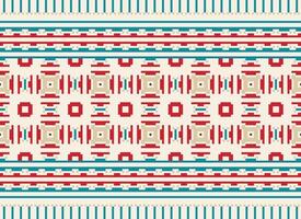 Beautiful floral cross stitch pattern.geometric ethnic oriental pattern traditional background.Aztec style abstract vector illustration.design for texture,fabric,clothing,wrapping,decoration,carpet.