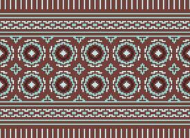 Beautiful floral cross stitch pattern.geometric ethnic oriental pattern traditional background.Aztec style abstract vector illustration.design for texture,fabric,clothing,wrapping,decoration,carpet.