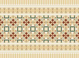 Beautiful floral cross stitch pattern.geometric ethnic oriental pattern traditional background.Aztec style abstract vector illustration.design for texture,fabric,clothing,wrapping,decoration,carpet.
