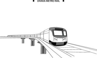 dhaka metro rail vector