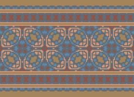 píxel añadas cruzar puntada tradicional étnico modelo cachemir flor ikat antecedentes resumen azteca africano indonesio indio sin costura modelo para tela impresión paño vestir alfombra cortinas y pareo de malasia vector