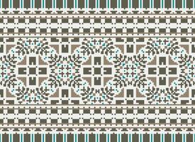 Beautiful pixel patterns traditional folk style, geometric ethnic seamless pattern vector illustration. Design for  cross stitch, carpet, wallpaper, clothing, texti fabric, wrapping, batik, embroidery