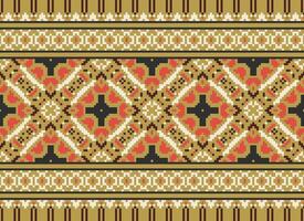 Beautiful pixel patterns traditional folk style, geometric ethnic seamless pattern vector illustration. Design for  cross stitch, carpet, wallpaper, clothing, texti fabric, wrapping, batik, embroidery