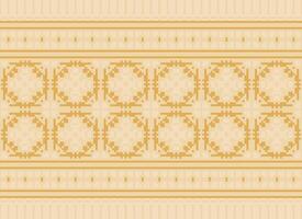 African cross stitch embroidery on background.geometric ethnic oriental seamless pattern traditional.Aztec style abstract vector illustration.design for texture,fabric,clothing,wrapping,carpet.