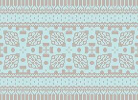 African cross stitch embroidery on background.geometric ethnic oriental seamless pattern traditional.Aztec style abstract vector illustration.design for texture,fabric,clothing,wrapping,carpet.