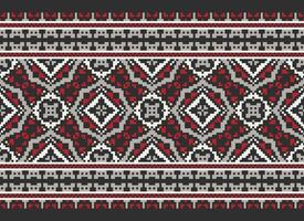 African cross stitch embroidery on background.geometric ethnic oriental seamless pattern traditional.Aztec style abstract vector illustration.design for texture,fabric,clothing,wrapping,carpet.