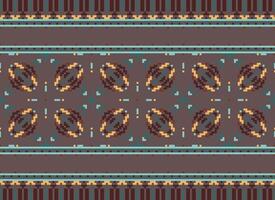 Nature vintages cross stitch traditional ethnic pattern paisley flower Ikat background abstract Aztec African Indonesian Indian seamless pattern for fabric print cloth dress carpet curtains and sarong vector