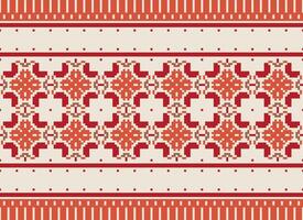 Pixel Ethnic pattern vector background. seamless pattern traditional, Design for background, wallpaper, Batik, fabric, carpet, clothing, wrapping, and textile.ethnic pattern Vector illustration.