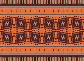 Pixel Ethnic pattern vector background. seamless pattern traditional, Design for background, wallpaper, Batik, fabric, carpet, clothing, wrapping, and textile.ethnic pattern Vector illustration.