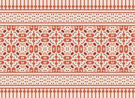 Pixel Ethnic pattern vector background. seamless pattern traditional, Design for background, wallpaper, Batik, fabric, carpet, clothing, wrapping, and textile.ethnic pattern Vector illustration.
