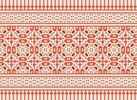 Pixel Ethnic pattern vector background. seamless pattern traditional, Design for background, wallpaper, Batik, fabric, carpet, clothing, wrapping, and textile.ethnic pattern Vector illustration.