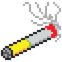 Cigarette with pixel art style vector