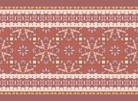 Embroidery ethnic pattern, Vector Geometric ornate background, Cross stitch retro zigzag style, Blue and yellow pattern knitting continuous, Design for textile, fabric, ceramic, digital print