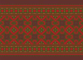 Embroidery ethnic pattern, Vector Geometric ornate background, Cross stitch retro zigzag style, Blue and yellow pattern knitting continuous, Design for textile, fabric, ceramic, digital print