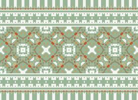 Embroidery ethnic pattern, Vector Geometric ornate background, Cross stitch retro zigzag style, Blue and yellow pattern knitting continuous, Design for textile, fabric, ceramic, digital print