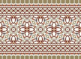 Embroidery ethnic pattern, Vector Geometric ornate background, Cross stitch retro zigzag style, Blue and yellow pattern knitting continuous, Design for textile, fabric, ceramic, digital print