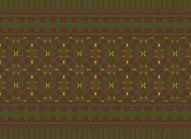 Pixel Ethnic pattern vector background. seamless pattern traditional, Design for background, wallpaper, Batik, fabric, carpet, clothing, wrapping, and textile.ethnic pattern Vector illustration.