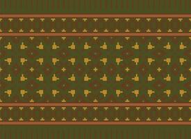 Pixel Ethnic pattern vector background. seamless pattern traditional, Design for background, wallpaper, Batik, fabric, carpet, clothing, wrapping, and textile.ethnic pattern Vector illustration.