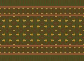 Pixel Ethnic pattern vector background. seamless pattern traditional, Design for background, wallpaper, Batik, fabric, carpet, clothing, wrapping, and textile.ethnic pattern Vector illustration.