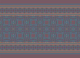 Pixel Ethnic pattern vector background. seamless pattern traditional, Design for background, wallpaper, Batik, fabric, carpet, clothing, wrapping, and textile.ethnic pattern Vector illustration.