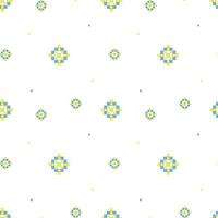 Seamless pattern of Ukrainian folk ornament. Ethnic seamless geometric pattern. Blue and yellow ornament. Vector illustration