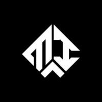 MI letter logo design on black background. MI creative initials letter logo concept. MI letter design. vector