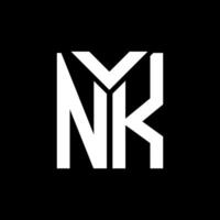 NK letter logo design on black background. NK creative initials letter logo concept. NK letter design. vector