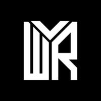 diseño de logotipo de letra wr sobre fondo negro. concepto de logotipo de letra de iniciales creativas wr. diseño de letra wr. vector