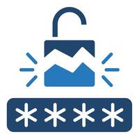 Password Cracking icon vector illustration