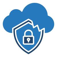 Cloud Security Breach icon vector illustration