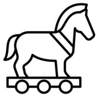 troyano caballo icono vector ilustración
