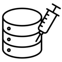 SQL Injection icon vector illustration