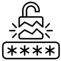 Password Cracking icon vector illustration