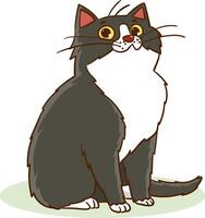 Cute cat flat vector design