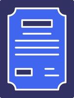 Certificate Solid Two Color Icon vector