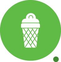 Ice Cream Cone Glyph Shadow Icon vector