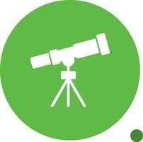 Telescope Glyph Shadow Icon vector
