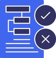 Decision Solid Two Color Icon vector